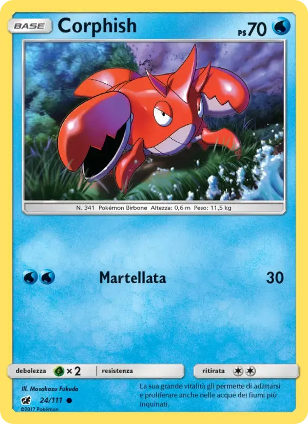Corphish — Invasione Scarlatta 24 Italian Pokémon card