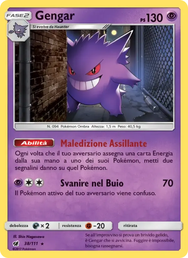 Gengar — Invasione Scarlatta 38 Italian Pokémon card