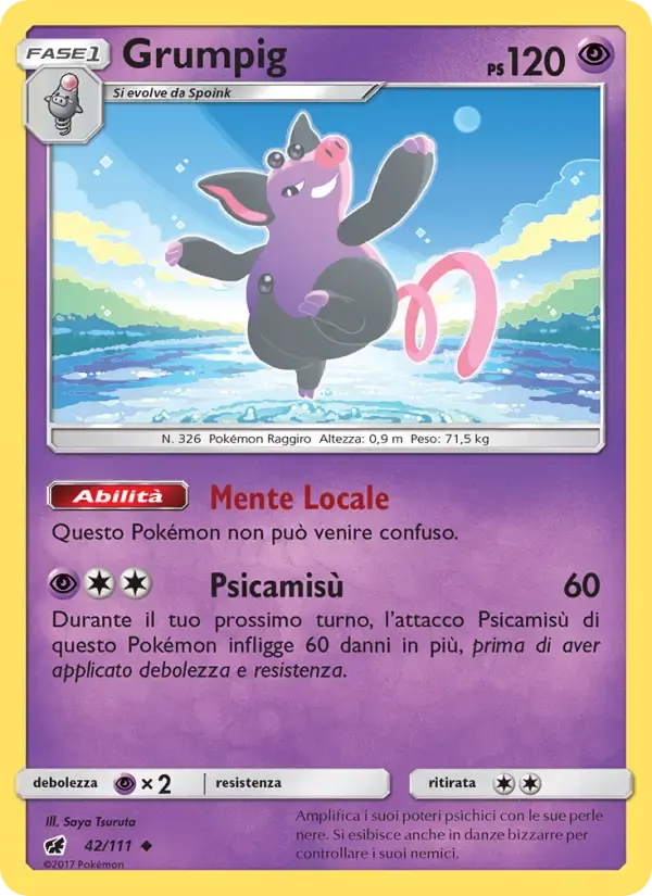 Grumpig — Invasione Scarlatta 42 Italian Pokémon card