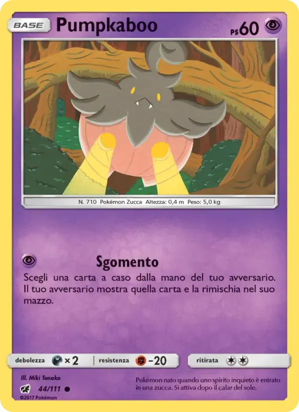 Pumpkaboo — Invasione Scarlatta 44 Italian Pokémon card