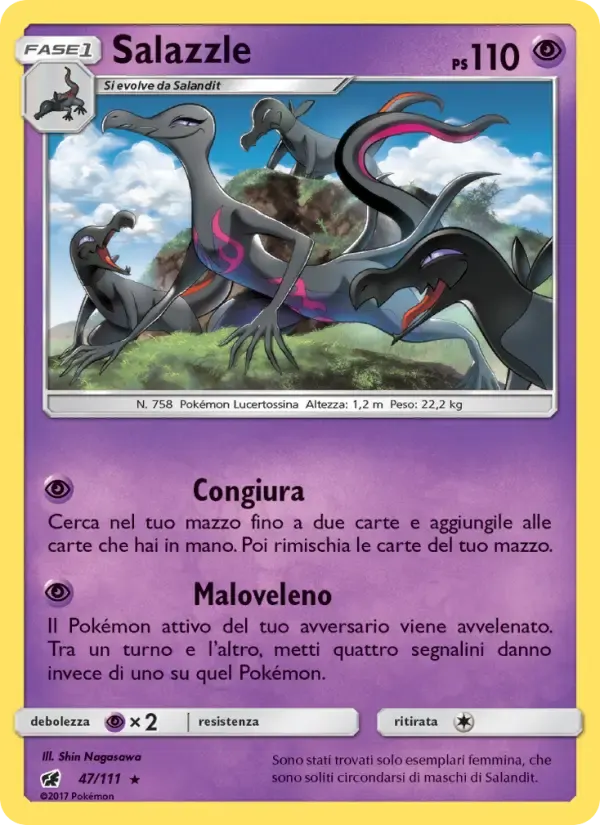 Salazzle — Invasione Scarlatta 47 Italian Pokémon card