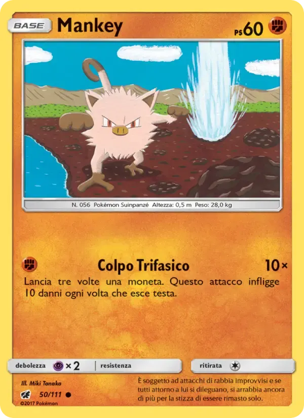 Mankey — Invasione Scarlatta 50 Italian Pokémon card
