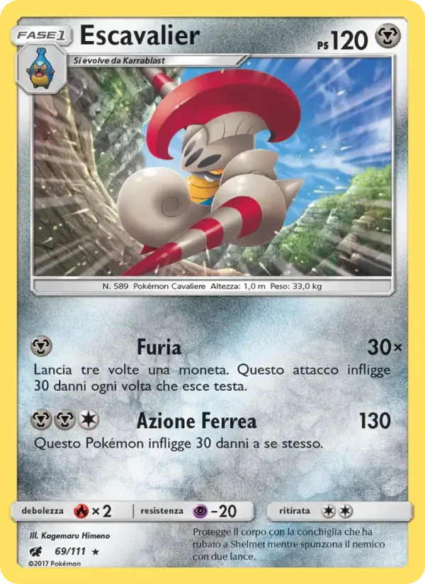 Escavalier — Invasione Scarlatta 69 Italian Pokémon card