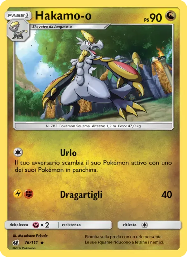 Hakamo-o — Invasione Scarlatta 76 Italian Pokémon card