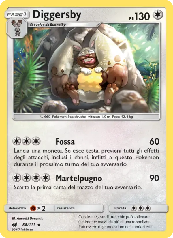 Diggersby — Invasione Scarlatta 88 Italian Pokémon card
