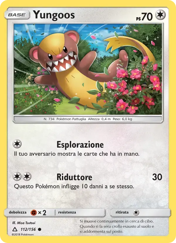 Yungoos — Ultraprisma 112 Italian Pokémon card