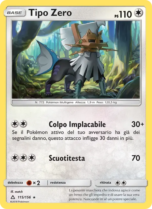 Tipo Zero — Ultraprisma 115 Italian Pokémon card