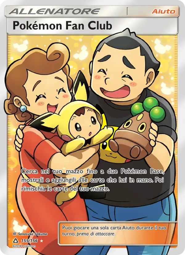 Pokémon Fan Club — Ultraprisma 155 Italian Pokémon card