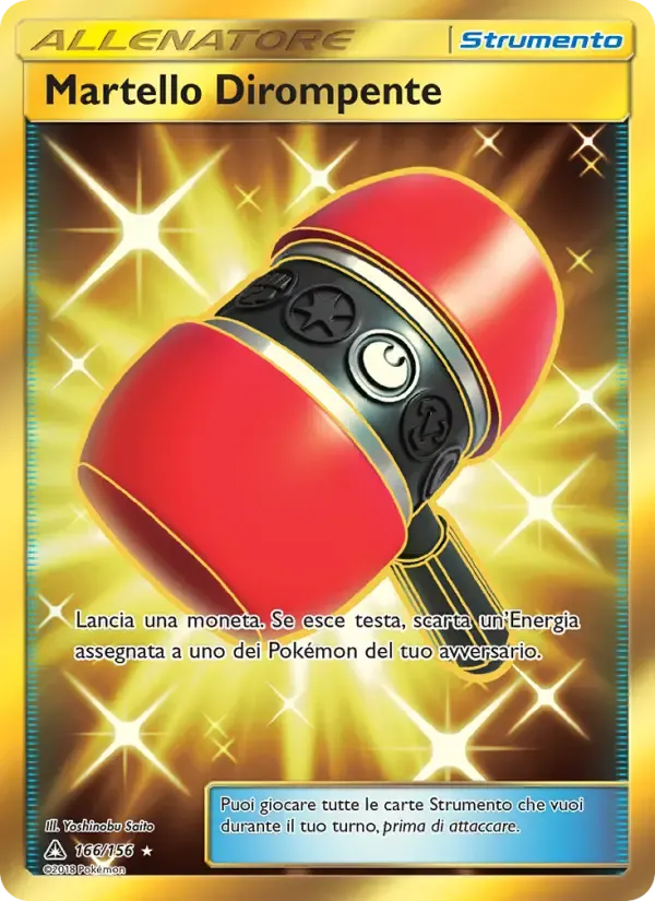 Martello Dirompente — Ultraprisma 166 Italian Pokémon card