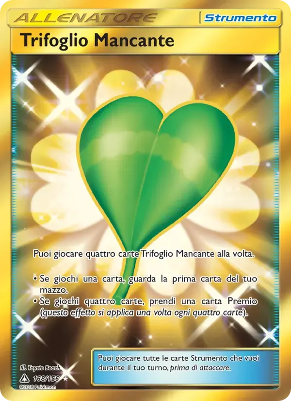 Trifoglio Mancante — Ultraprisma 168 Italian Pokémon card