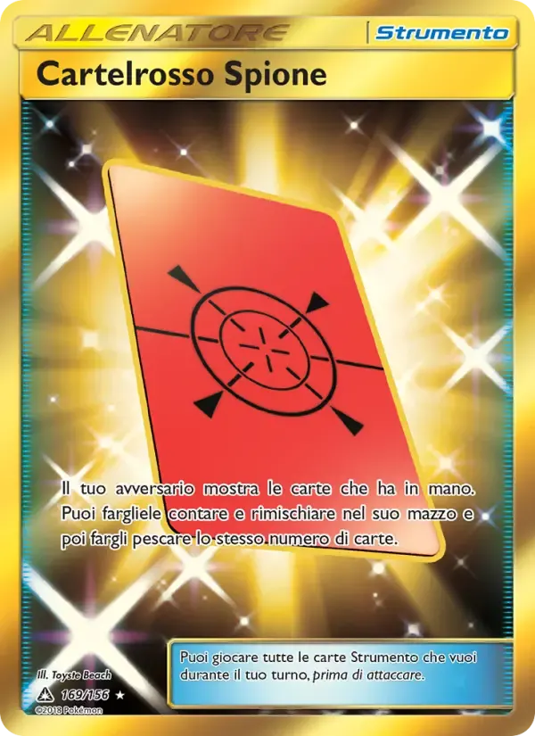 Cartelrosso Spione — Ultraprisma 169 Italian Pokémon card