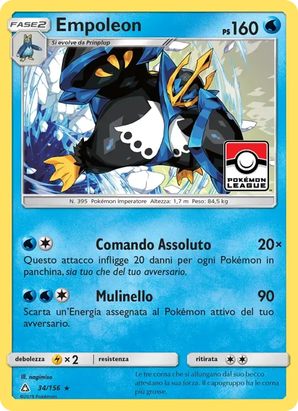 Empoleon — Ultraprisma 34 Italian Pokémon card
