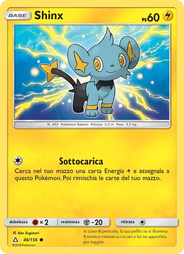 Shinx — Ultraprisma 46 Italian Pokémon card