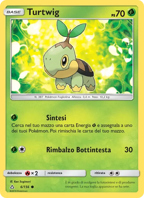 Turtwig — Ultraprisma 6 Italian Pokémon card