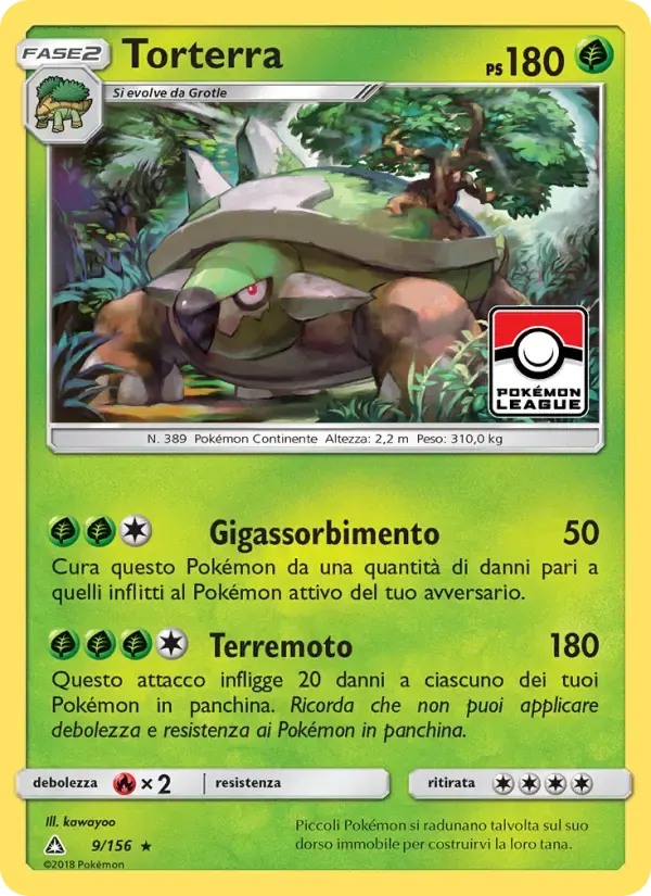 Torterra — Ultraprisma 9 Italian Pokémon card