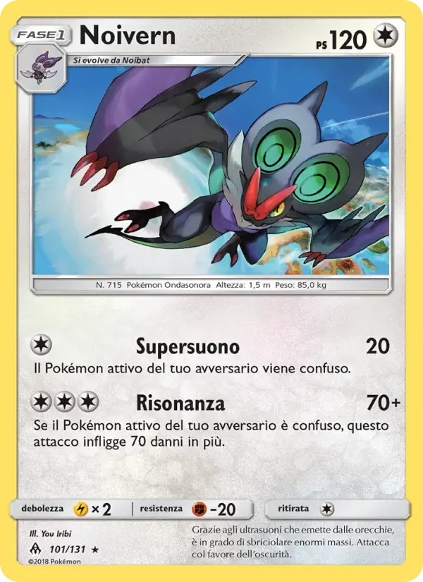 Noivern — Apocalisse Di Luce 101 Italian Pokémon card