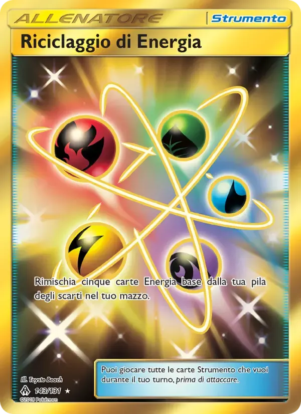 Riciclaggio di Energia — Apocalisse Di Luce 143 Italian Pokémon card
