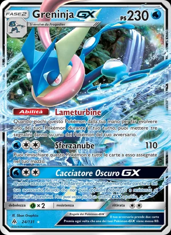 Greninja GX — Apocalisse Di Luce 24 Italian Pokémon card
