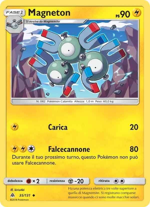 Magneton — Apocalisse Di Luce 35 Italian Pokémon card