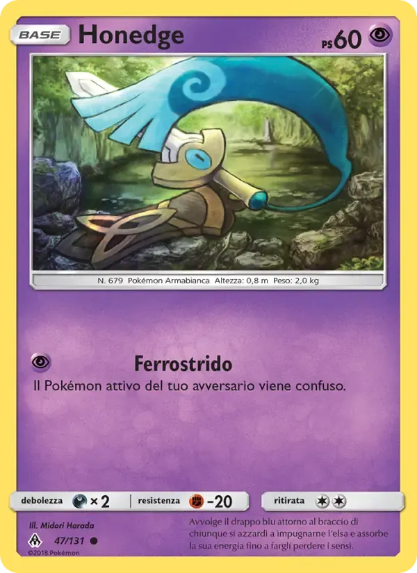 Honedge — Apocalisse Di Luce 47 Italian Pokémon card