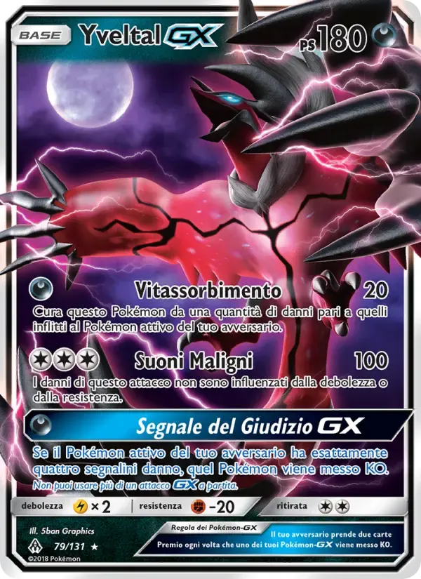 Yveltal GX — Apocalisse Di Luce 79 Italian Pokémon card