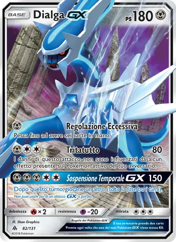 Dialga GX — Apocalisse Di Luce 82 Italian Pokémon card