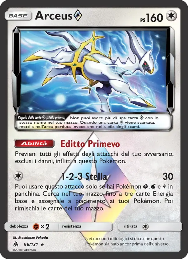 Arceus ◇ — Apocalisse Di Luce 96 Italian Pokémon card