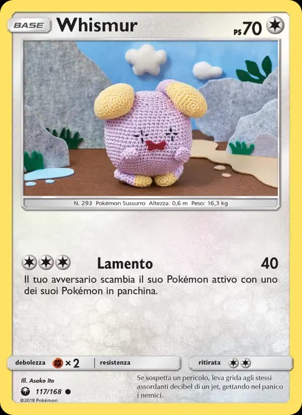 Whismur — Tempesta Astrale 117 Italian Pokémon card