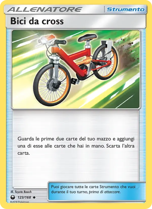 Bici da cross — Tempesta Astrale 123 Italian Pokémon card