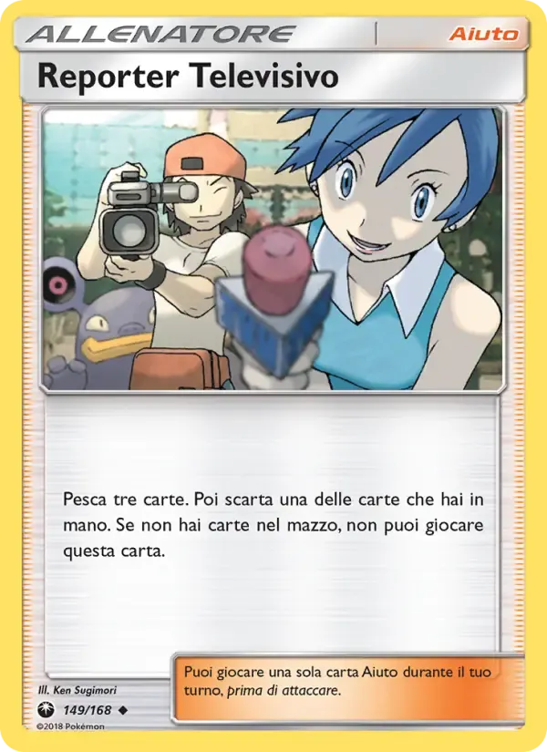 Reporter Televisivo — Tempesta Astrale 149 Italian Pokémon card