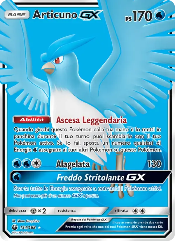 Articuno GX — Tempesta Astrale 154 Italian Pokémon card