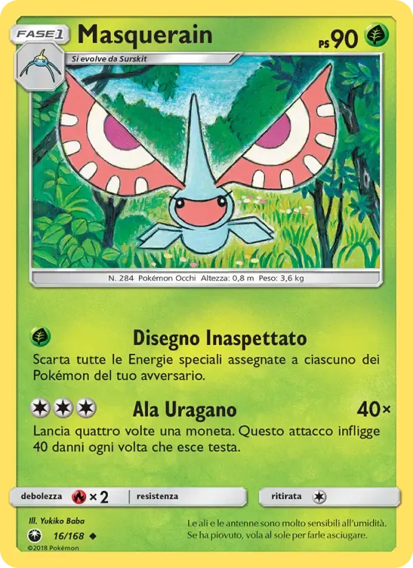 Masquerain — Tempesta Astrale 16 Italian Pokémon card