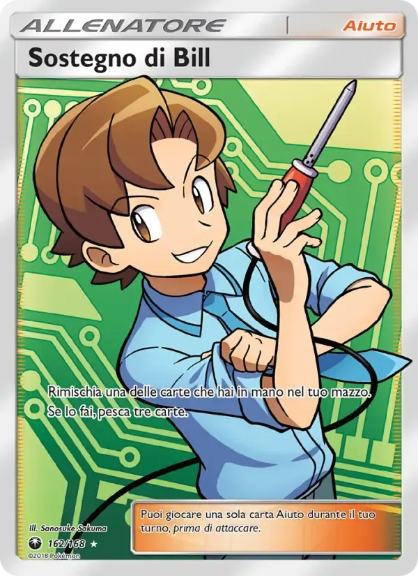Sostegno di Bill — Tempesta Astrale 162 Italian Pokémon card