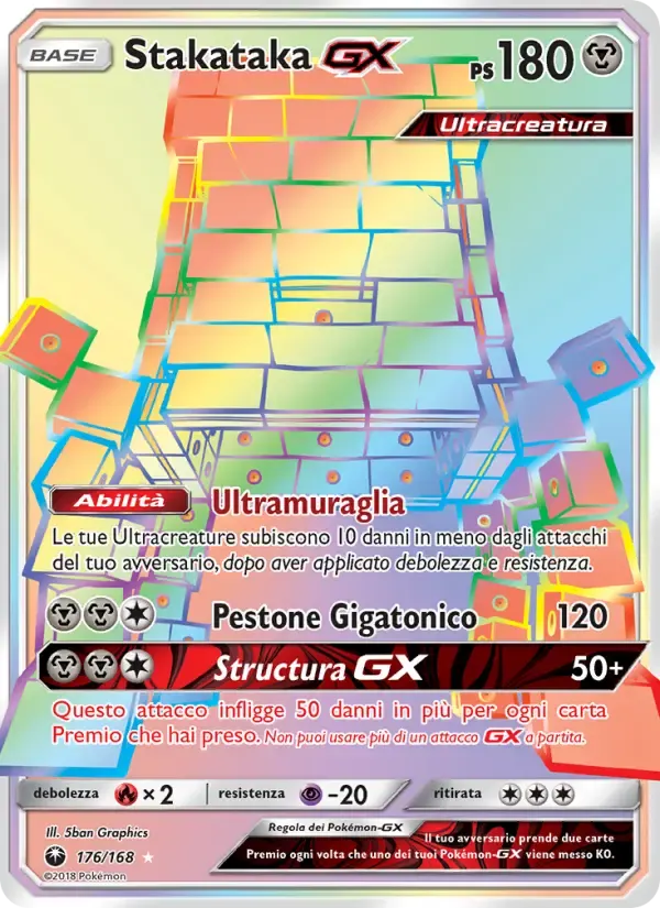 Stakataka GX — Tempesta Astrale 176 Italian Pokémon card