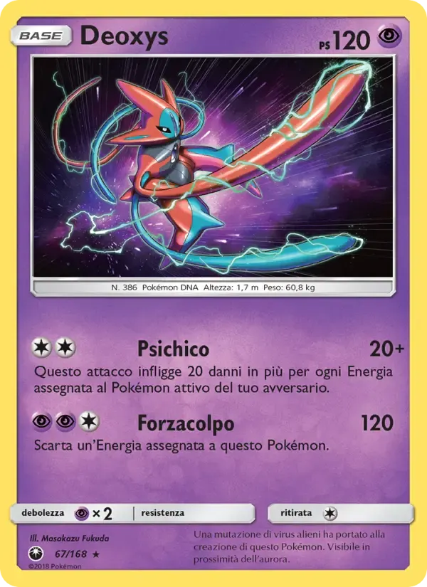 Deoxys — Tempesta Astrale 67 Italian Pokémon card