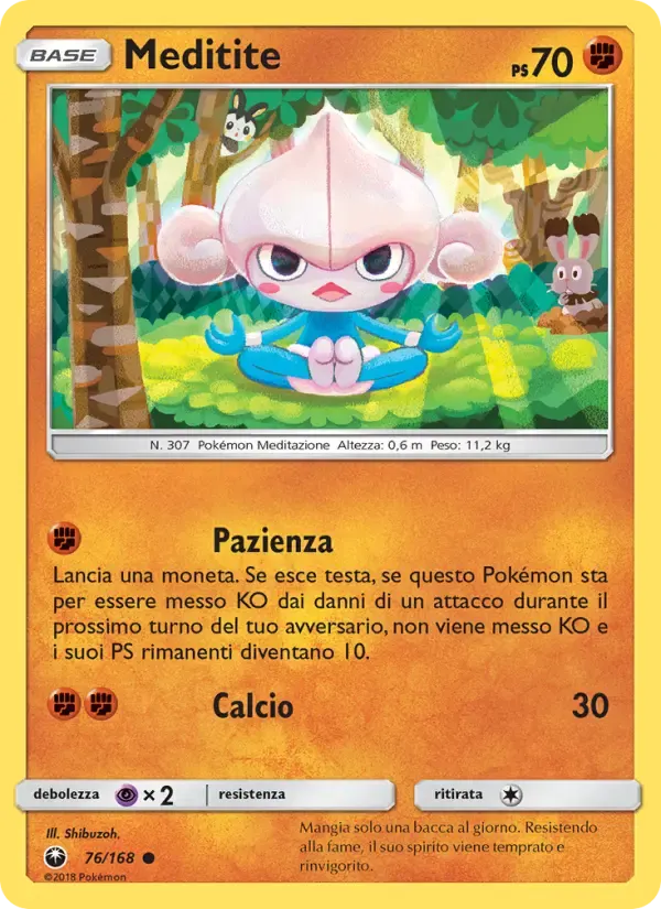 Meditite — Tempesta Astrale 76 Italian Pokémon card