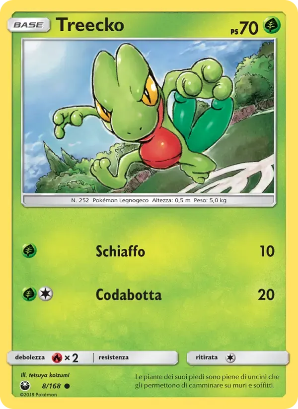 Treecko — Tempesta Astrale 8 Italian Pokémon card