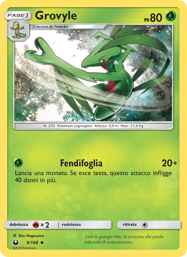 Grovyle — Tempesta Astrale 9 Italian Pokémon card