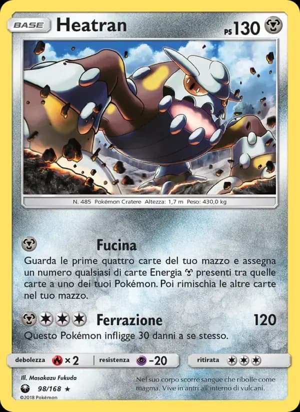 Heatran — Tempesta Astrale 98 Italian Pokémon card