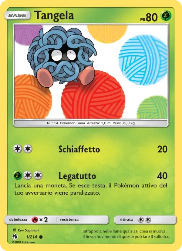 Tangela — Tuoni Perduti 1 Italian Pokémon card
