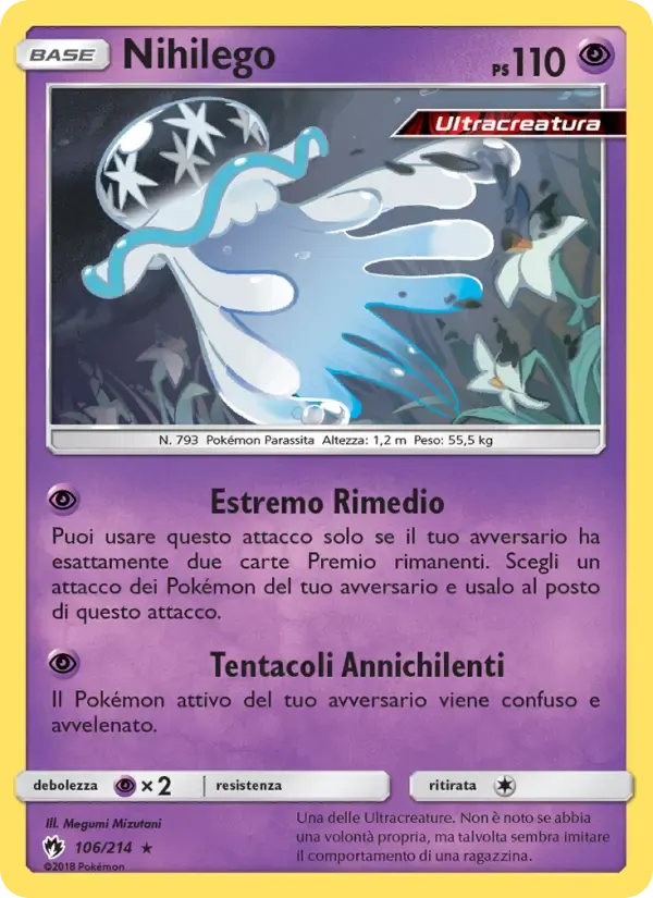 Nihilego — Tuoni Perduti 106 Italian Pokémon card