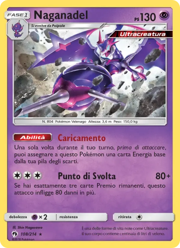 Naganadel — Tuoni Perduti 108 Italian Pokémon card