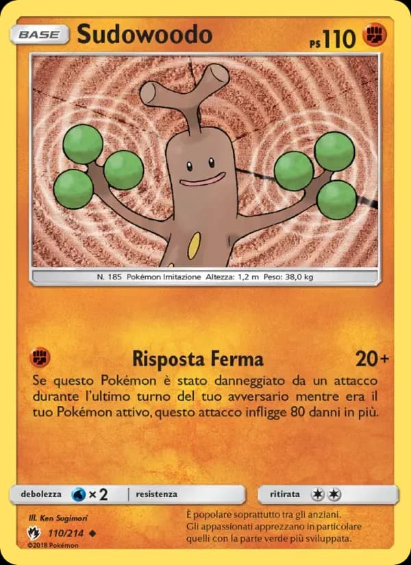 Sudowoodo — Tuoni Perduti 110 Italian Pokémon card