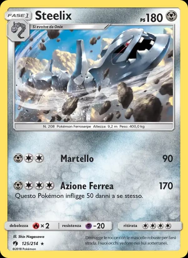 Steelix — Tuoni Perduti 125 Italian Pokémon card