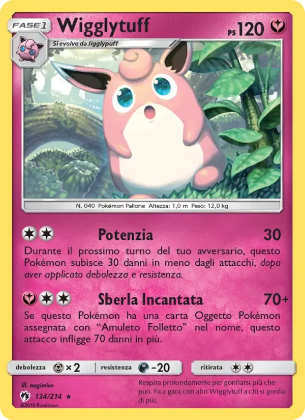 Wigglytuff — Tuoni Perduti 134 Italian Pokémon card