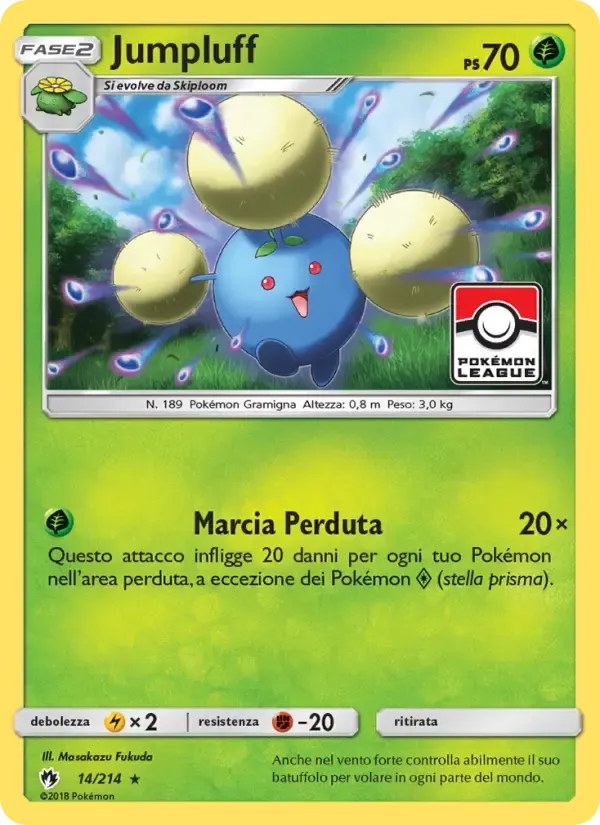 Jumpluff — Tuoni Perduti 14 Italian Pokémon card