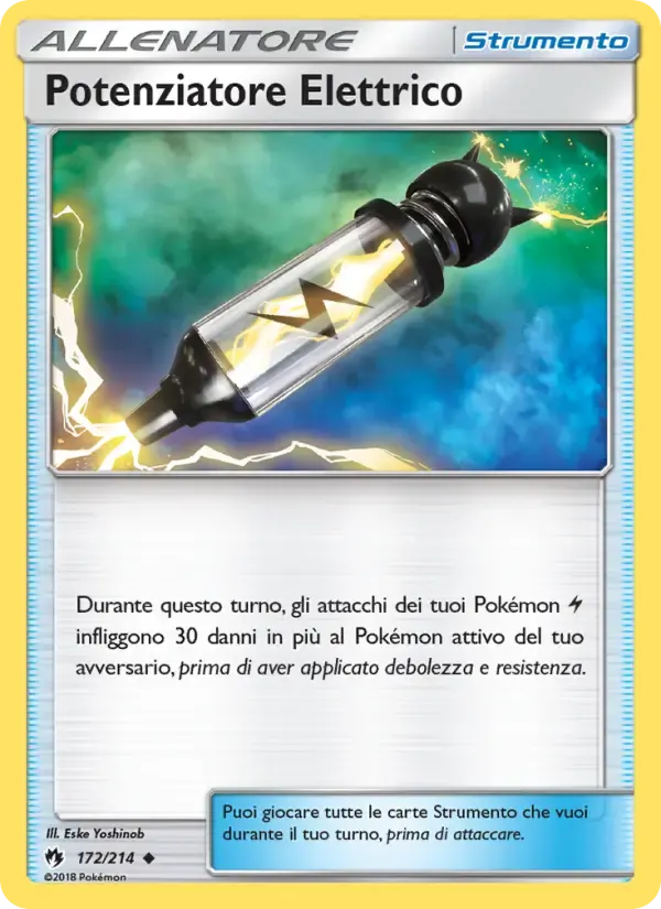 Potenziatore Elettrico — Tuoni Perduti 172 Italian Pokémon card