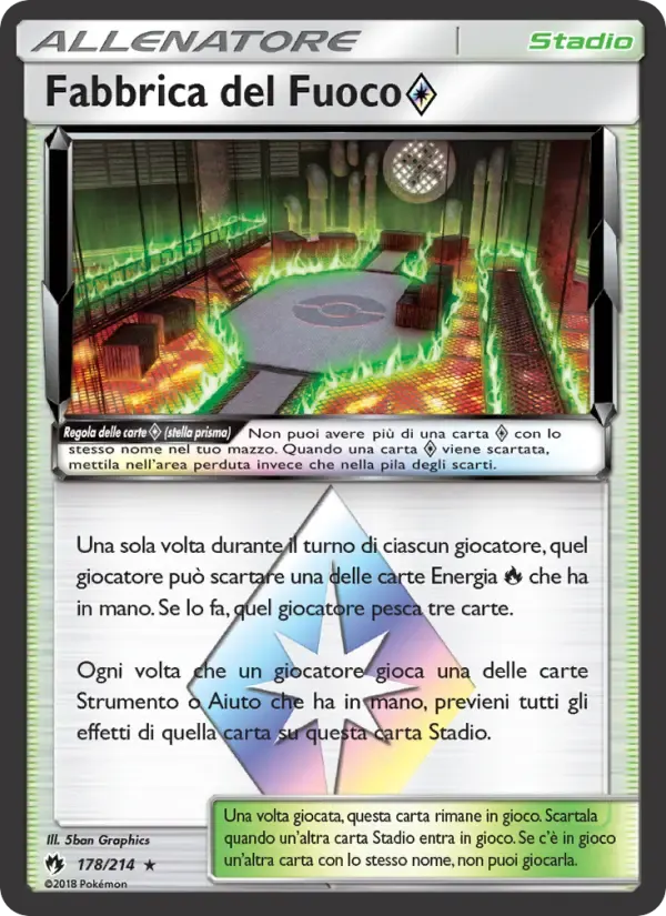 Fabbrica del Fuoco ◇ — Tuoni Perduti 178 Italian Pokémon card