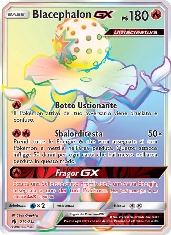 Blacephalon GX — Tuoni Perduti 219 Italian Pokémon card