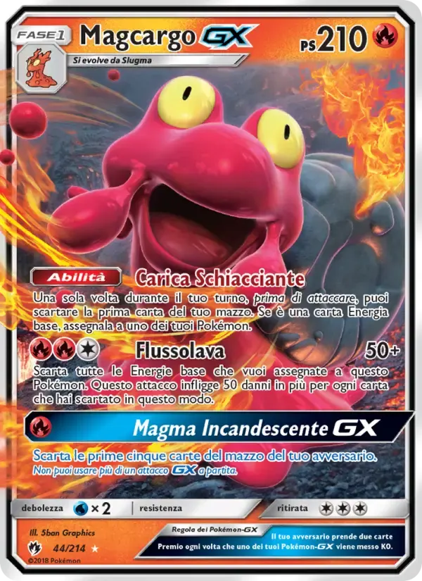 Magcargo GX — Tuoni Perduti 44 Italian Pokémon card